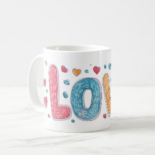 Mug Lote mignon Slogan coloré