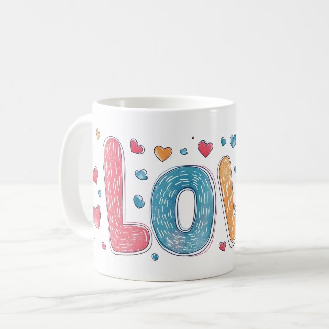 Mug Lote mignon Slogan coloré (Devant gauche)