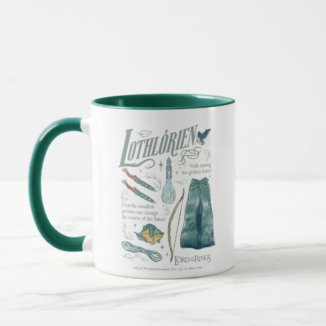 Mug LOTHLORIEN™ Collage graphique aquarelle (Gauche)