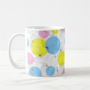 Mug Lotus feuille dessine à la main le contour avec de