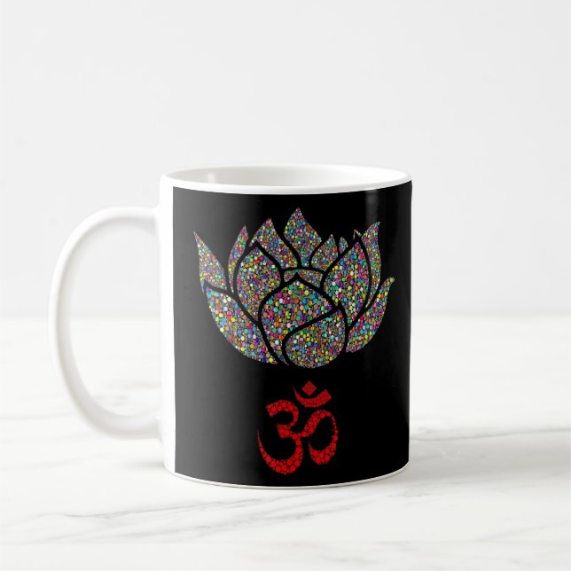 Mug Lotus Fleur Ohm Om Symbole Yoga Et Méditation Des (Gauche)