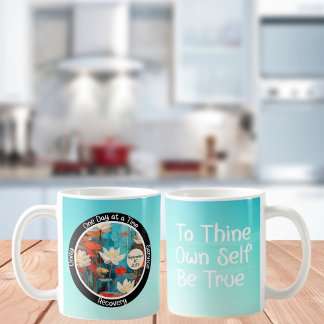Mug Lotus paisible Custom Sobriety Milestone Cadeau