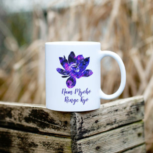Mug Lotus pourpre spirituel Fleur Nam Myoho Renge Kyo