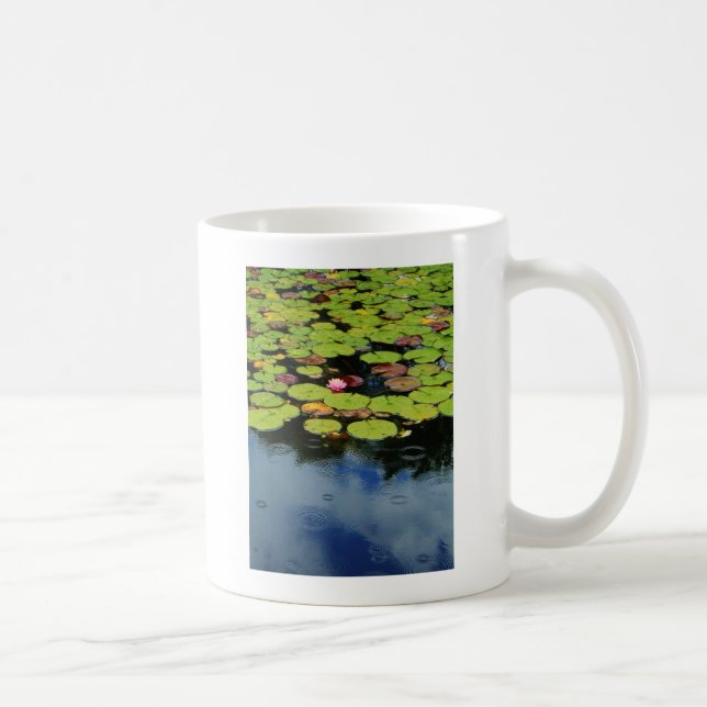 Mug Lotus rose en pluie (Droite)
