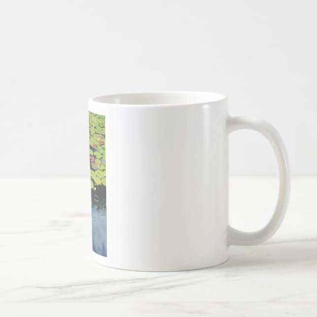 Mug Lotus rose en pluie (Droite)