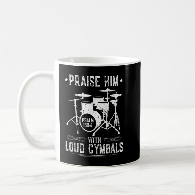 Mug Louez-Le Avec De Fortes Cymbales Christian Drummer (Gauche)