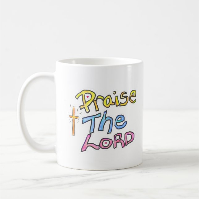 Mug « Louez le SEIGNEUR » avec Cross Christian  (Gauche)