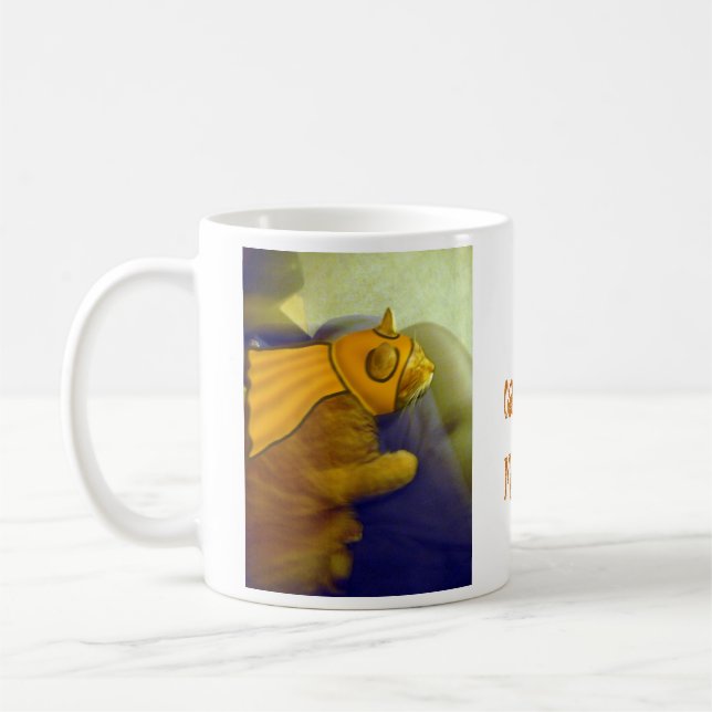 Mug Louie le chat de gingembre comme capitaine -Aïe (Gauche)