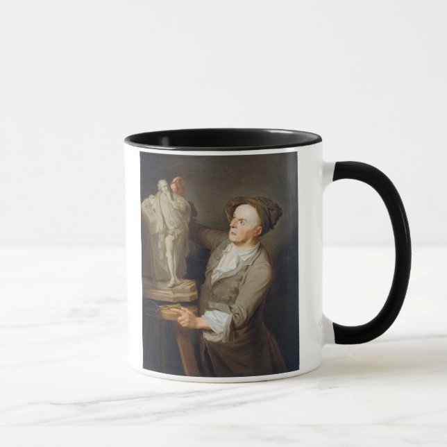 Mug Louis-Francois Roubiliac (1695-1762) modelant le (Droite)