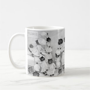 Mug Louis Wain Cat Art Be Good cat coussin combat