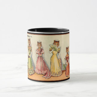 Mug Louis Wain Wallflower Girl Cats