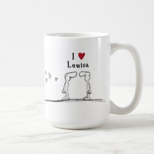 Mug Louisa "j'aime Louisa" "je coeur Louisa "