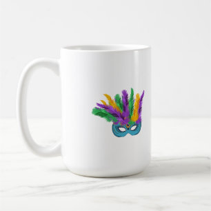 Mug Louisiana Mardi Gras Fêtes Masque Plumes