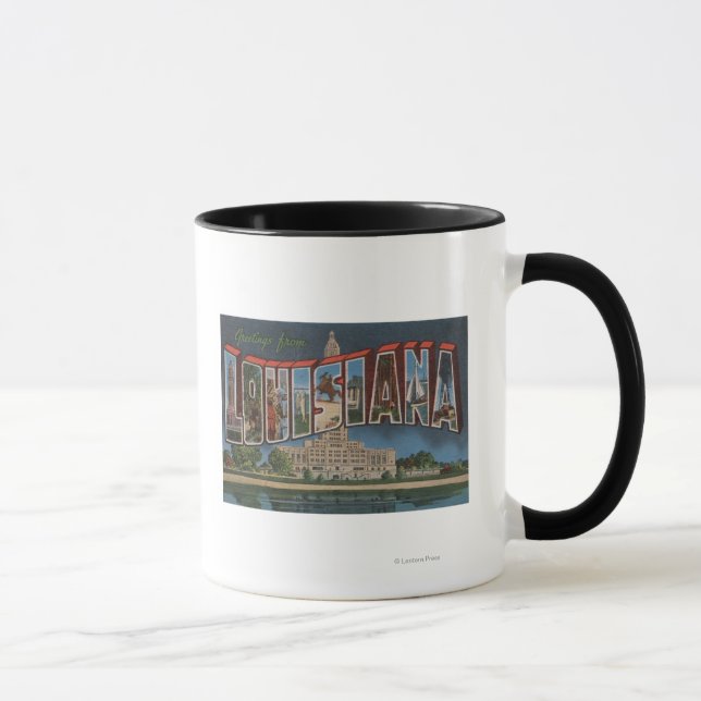 Mug LouisianeGrandes lettres scènesLouisiane (Droite)