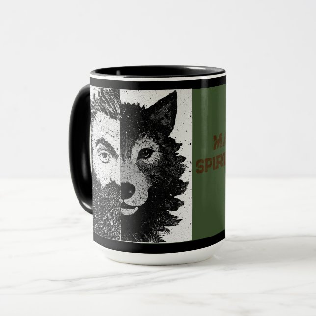Mug Loup Accessible : Demi-Loup (Édition Foi) (Devant gauche)