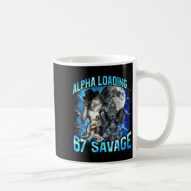 Mug Loup Alpha Chargement 67 Pour Cent Savage Drôles L (Droite)