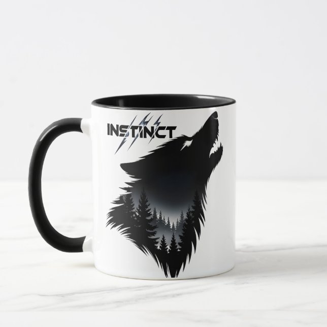 Mug loup alpha Graphique (Gauche)