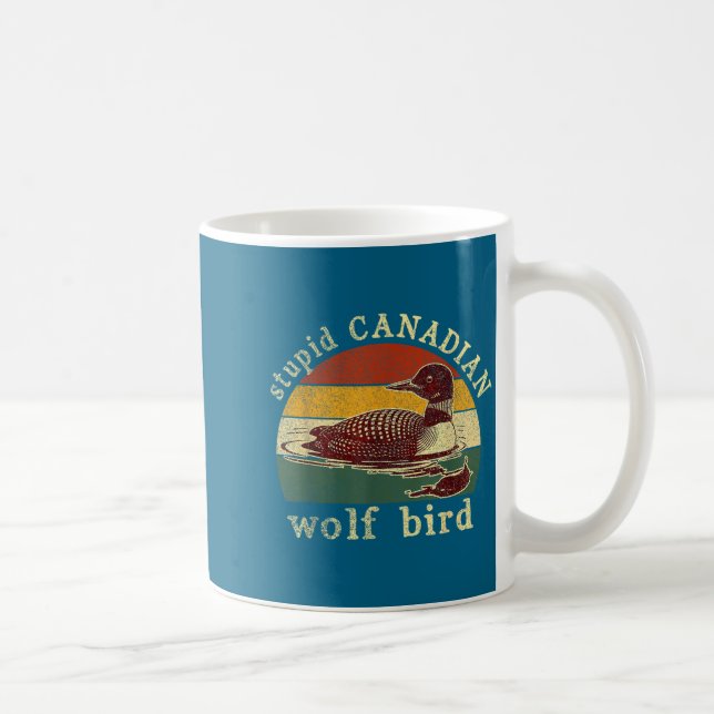 Mug Loup canadien stud drôle d'oiseau plongeur plongeu (Droite)