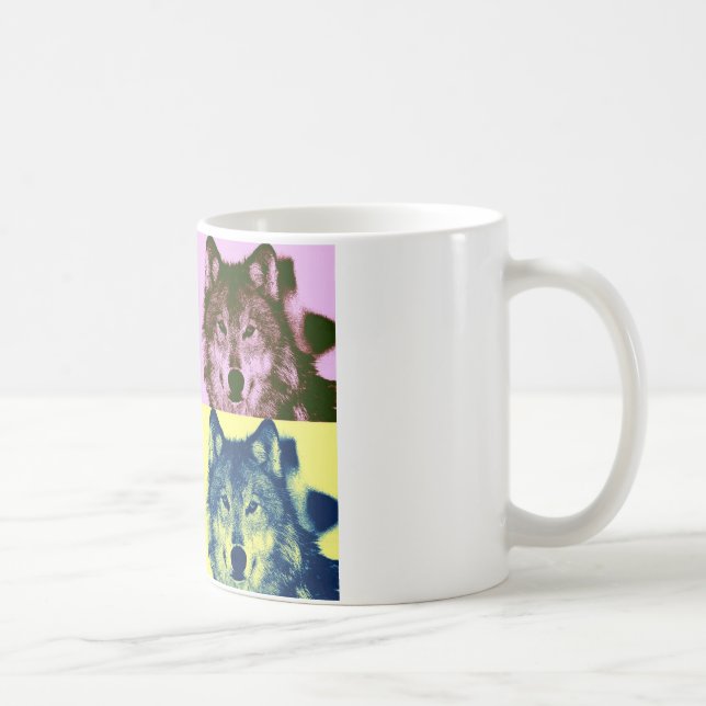 Mug Loup d'art pop (Droite)