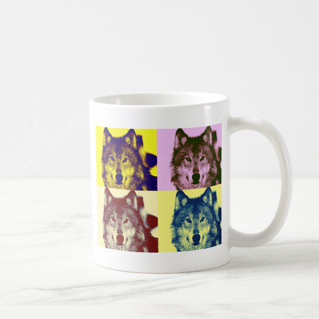 Mug Loup d'art pop (Droite)