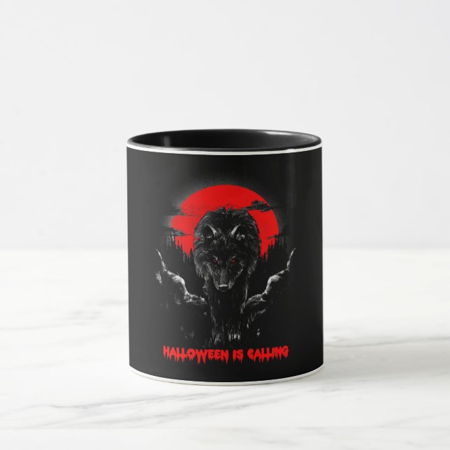 Mug Loup de l'esprit d'Halloween 2026 (Centre)