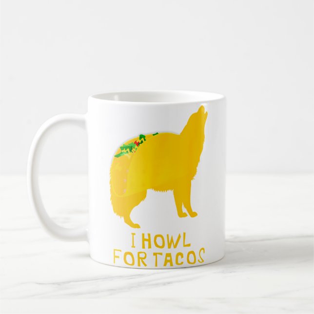 Mug Loup drôle de Taco Mardi Taco (Gauche)