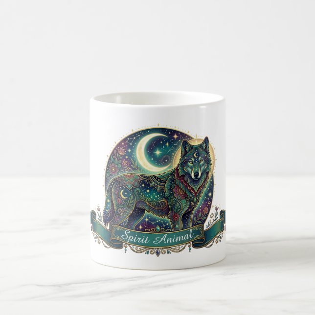 Mug Loup Esprit Animal Art Nouveau Céleste (Centre)