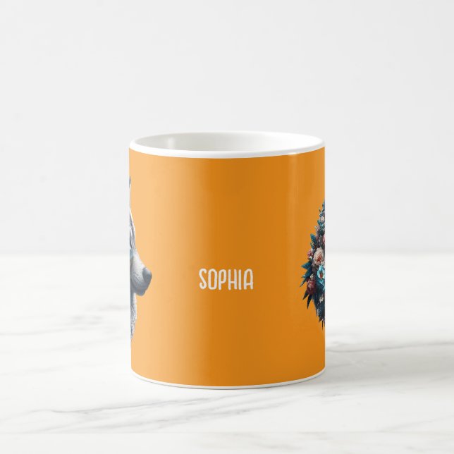 Mug Loup et paysage naturel en double exposition (Centre)