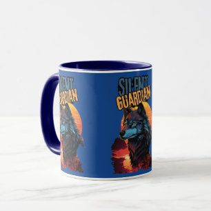 Mug Loup éthéré : teintes du coucher du soleil et yeux