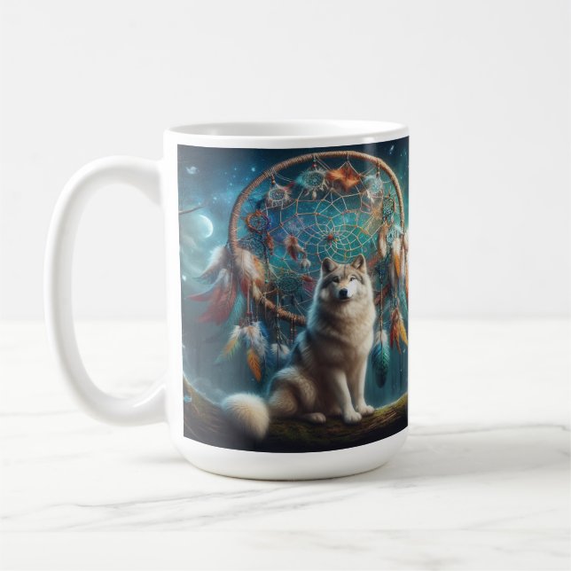 Mug Loup gardant un attrape-rêves géant  (Gauche)