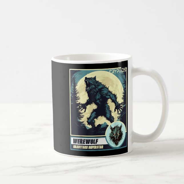 Mug Loup-garou effrayant hurlant à la Lune (Droite)