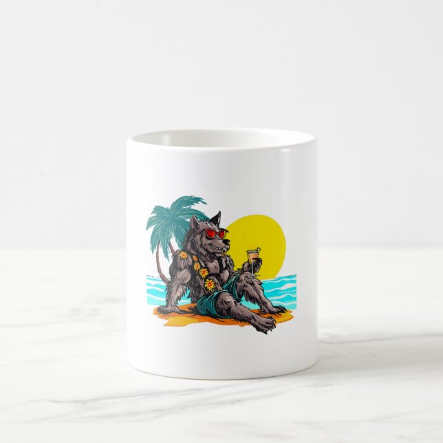 Mug loup-garou en vacances (Centre)