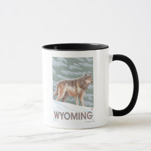 Mug Loup gris StandingWyoming