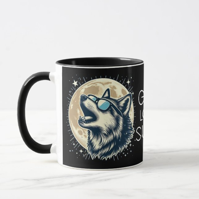 Mug Loup hurlant en lunettes de soleil – ELGIS (Gauche)