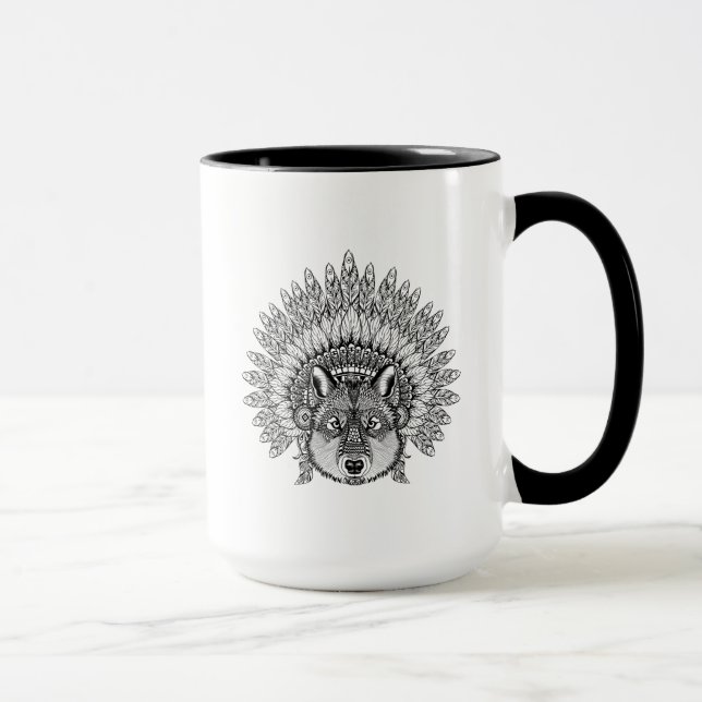 Mug Loup inspiré dans le capot fait varier le pas de (Droite)
