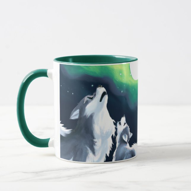 Mug Loup mou et canard à Pleine lune (Gauche)