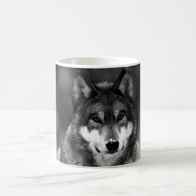 Mug Loup noir et blanc (Centre)