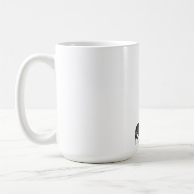 Mug Loup solitaire hurlant à la pleine lune dorée Art  (Gauche)
