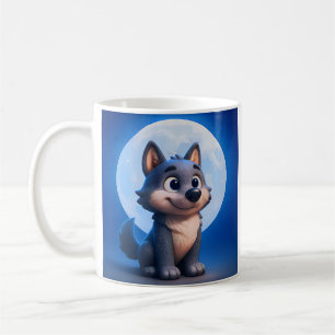 Mug Loup sous la Lune Bleue