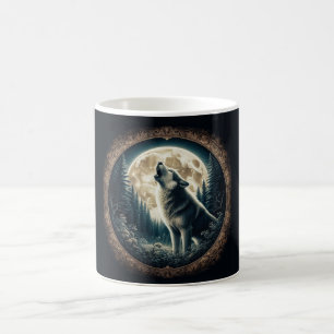 Mug Loup vintage et lune classique