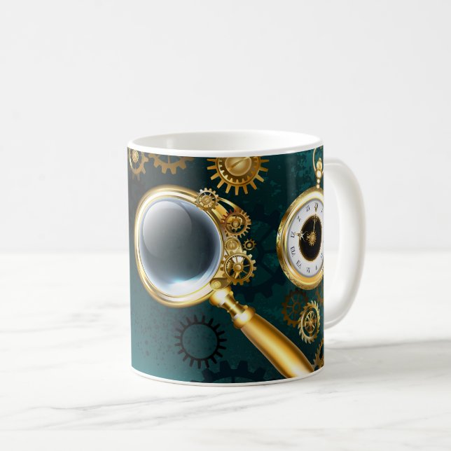 Mug Loupe en style Steampunk (Devant droit)