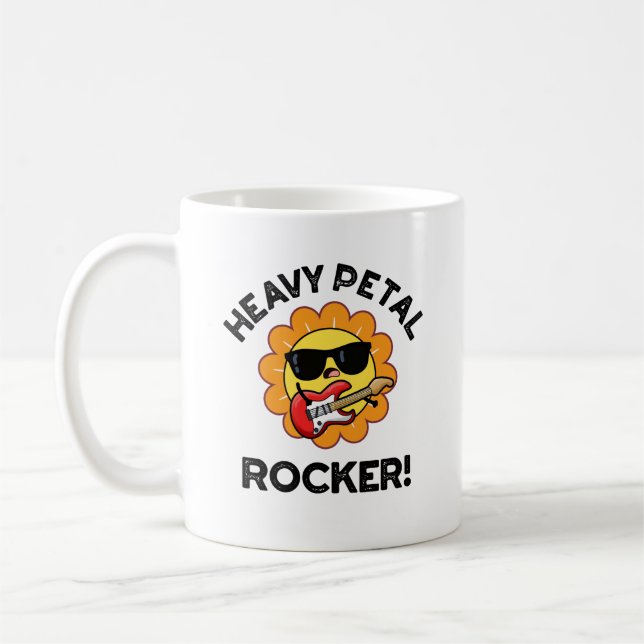 Mug Lourd Petal Rocker Funny Flower Pun (Gauche)