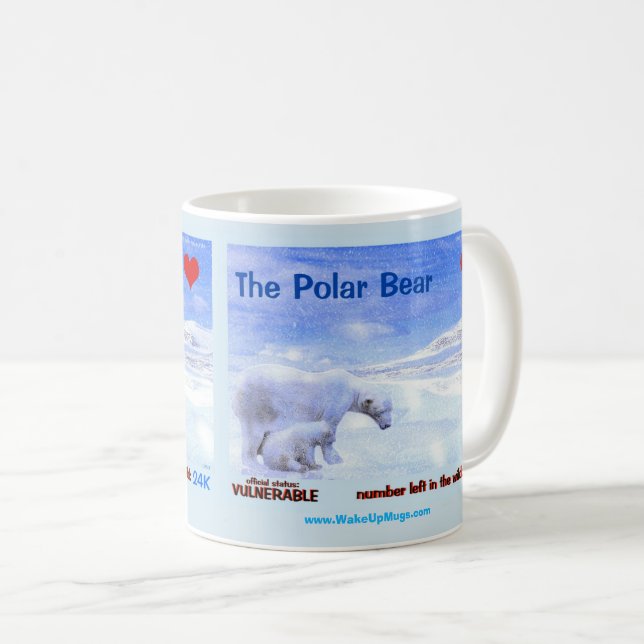 Mug L'ours blanc mis en danger - (Devant droit)