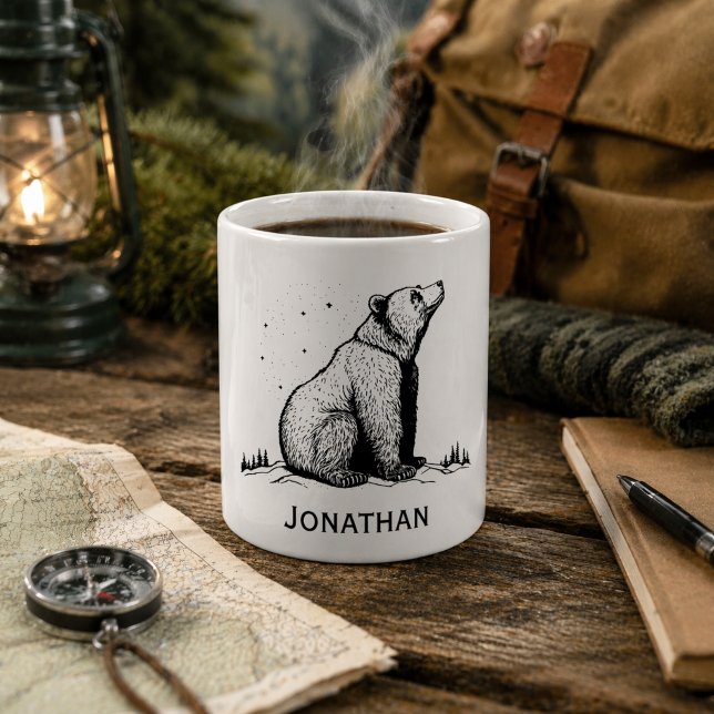 Mug L'ours dans le monogramme sauvage (Créateur téléchargé)