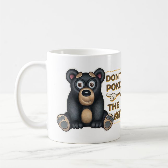 Mug L'ours noir mignon ne pique pas l'ours (Gauche)