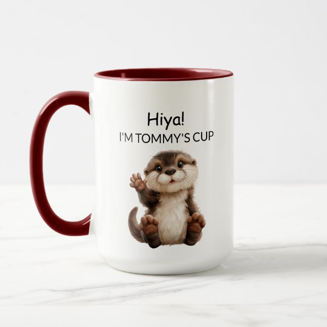 Mug Loutre bébé qui agite la main (Gauche)