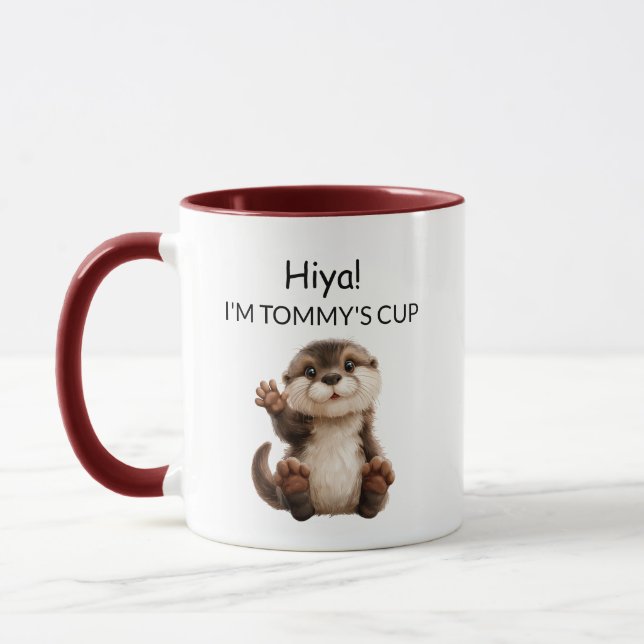 Mug Loutre bébé qui fait signe de la main (Gauche)