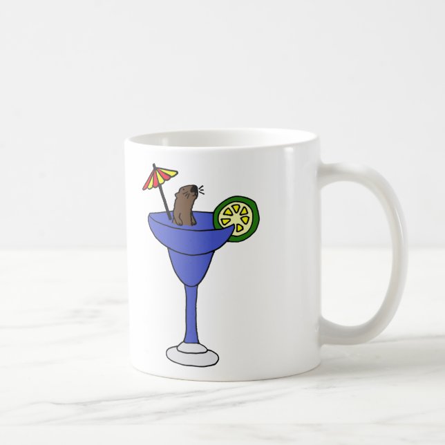 Mug Loutre de mer drôle dans la boisson bleue de (Droite)