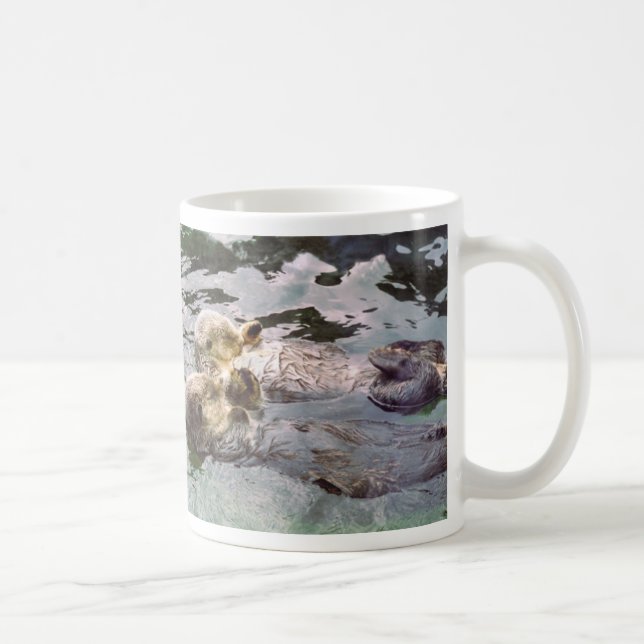 Mug Loutres de mer tenant des mains (Droite)