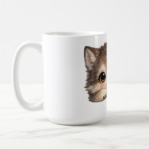 Mug Louveteau Kawaii avec des Yeux Brillants et Douce